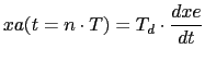 $\displaystyle xa (t=n \cdot T) = T_d \cdot \frac{d xe}{dt}$